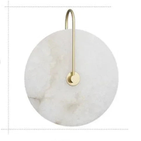 Afralia™ Marble LED Wall Sconce for Bedroom Living Room, Modern Decorative Lighting for Hotel Hallway, Aisle