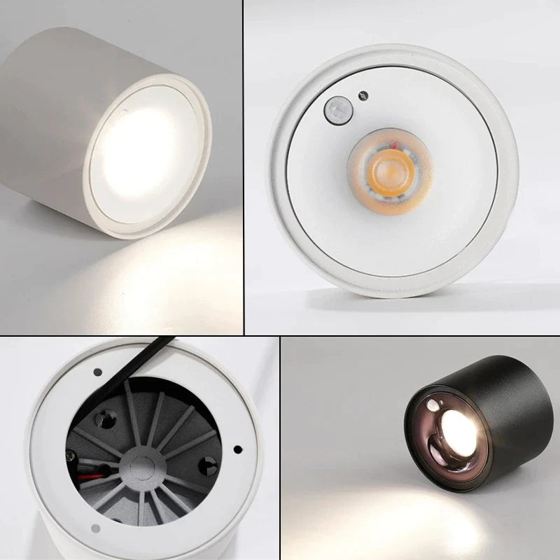 Afralia™ Smart Motion Sensor LED Downlight 12W Anti-Glare Surface Mounted Ceiling Spot Light