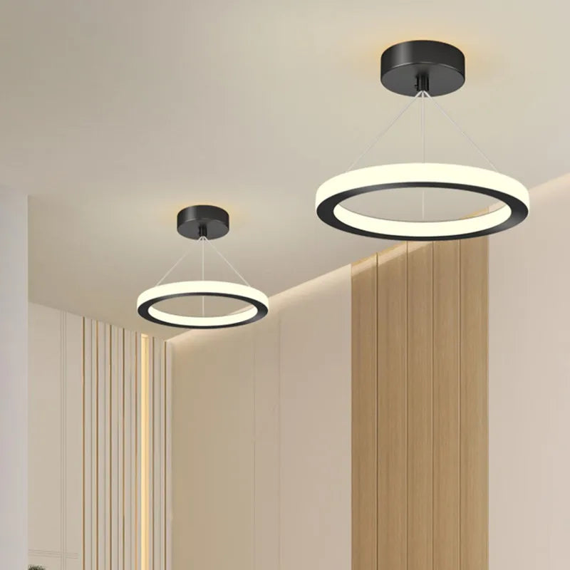 Afralia™ Modern Nordic Small Chandelier: Simple Ring Corridor Light for Decor & Ambiance
