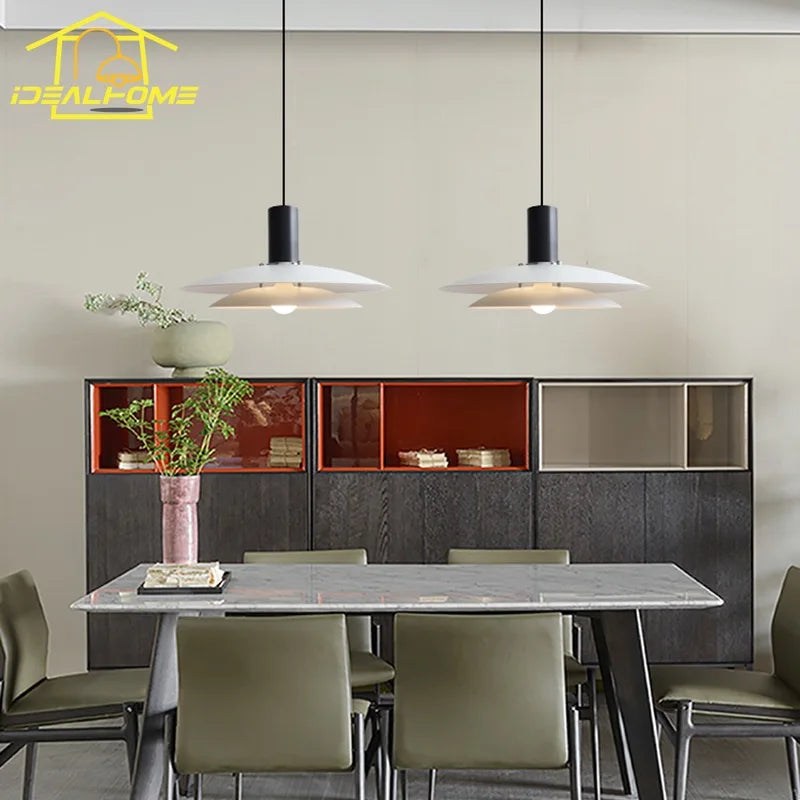 Afralia™ Nordic Medieval LED Pendant Lights: Industrial Black/White/Beige for Bar, Bedroom, Kitchen, Studio