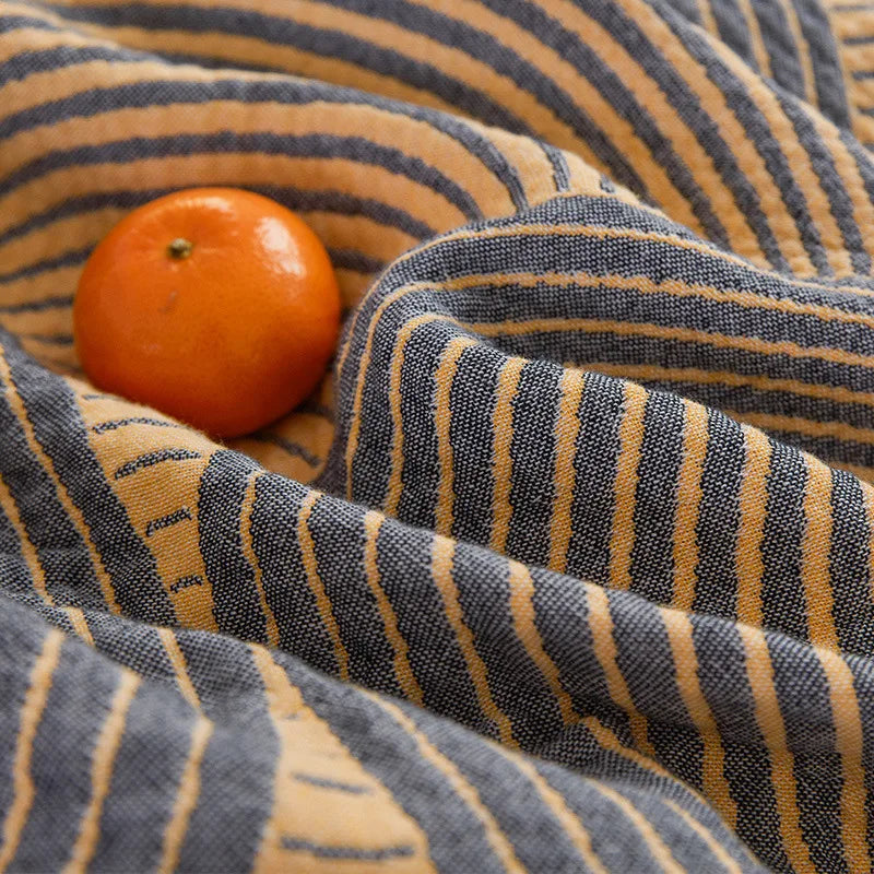 Afralia™ Nordic Geometry Cotton Gauze Throw Blanket - Double Summer Sofa Cover & Bedspread