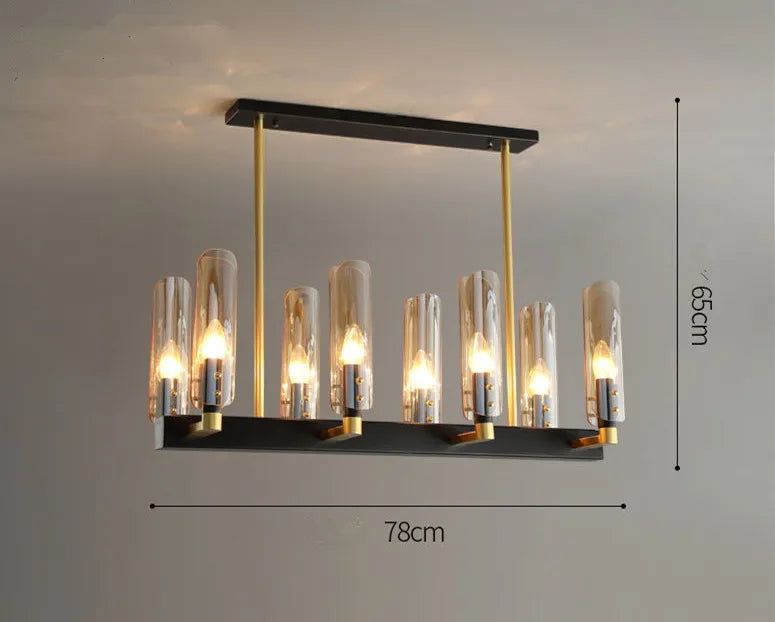 Afralia™ Lustre Metal LED Glass Chandelier Pendant Hanging Light