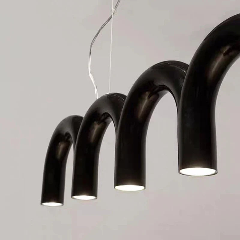 Afralia™ U-Shaped LED Chandelier: Modern Nordic Arch Pendant Lamp for Bar, Dining Room, and Kitchen Decor