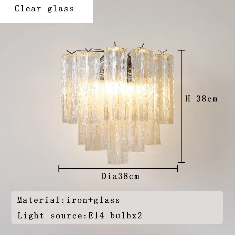 Pink Glass Wall Sconce Lamps LED - Afralia™ Modern Home Decor Aisle Hotel Light