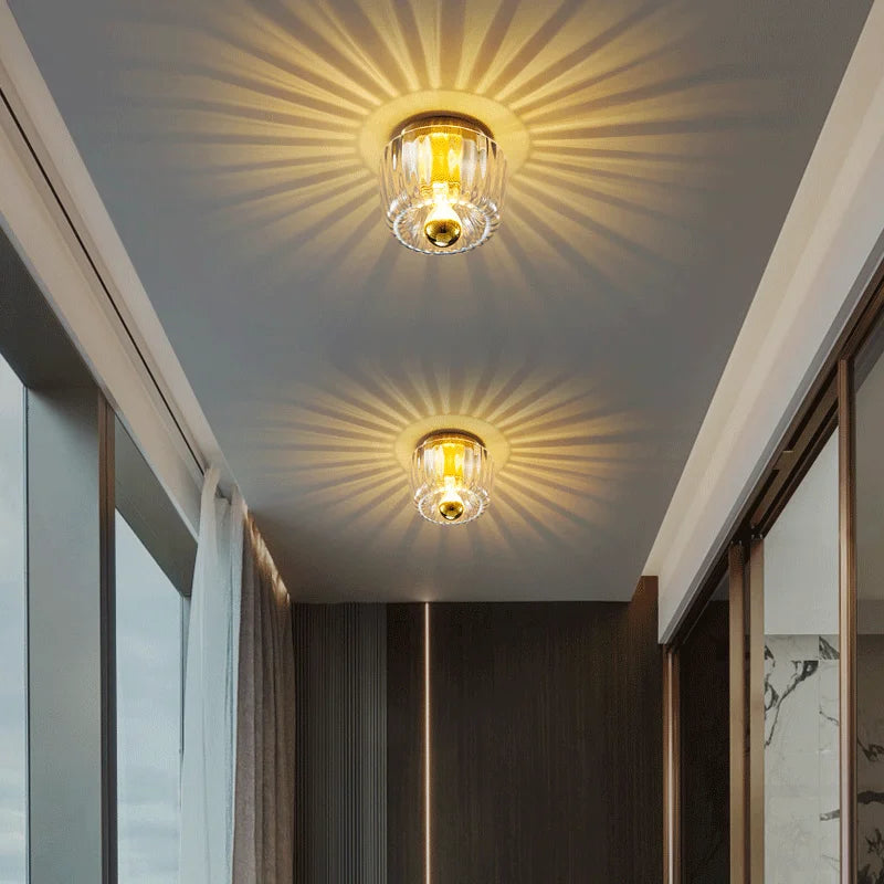 Afralia™ LED Indoor Glass Wall Sconce Ceiling Chandelier for Living Room & Restaurant