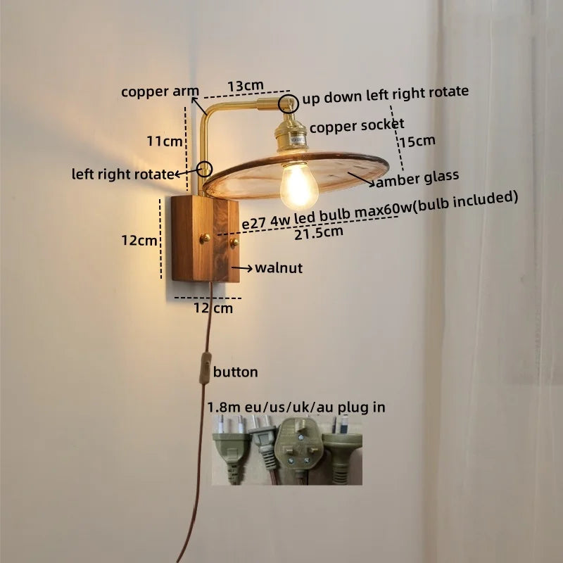 Afralia™ Nordic LED Glass Wall Lamps for Bathroom Living Room Bedroom Stair Light Fixtures