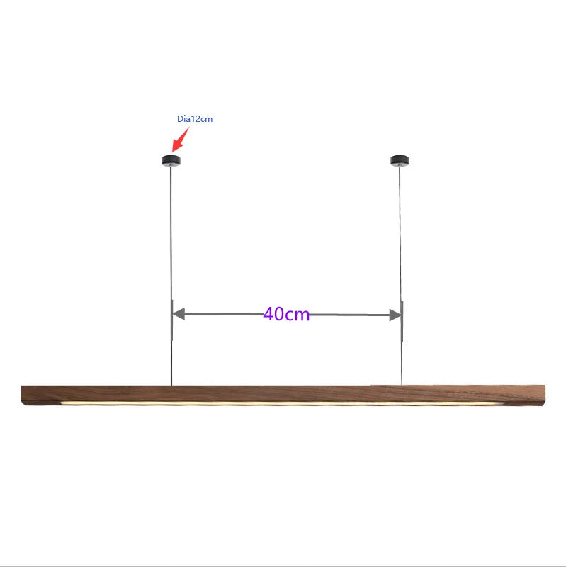 Afralia™ Walnut Wood Pendant Light LED Modern Minimalist Restaurant Bar Counter Droplight