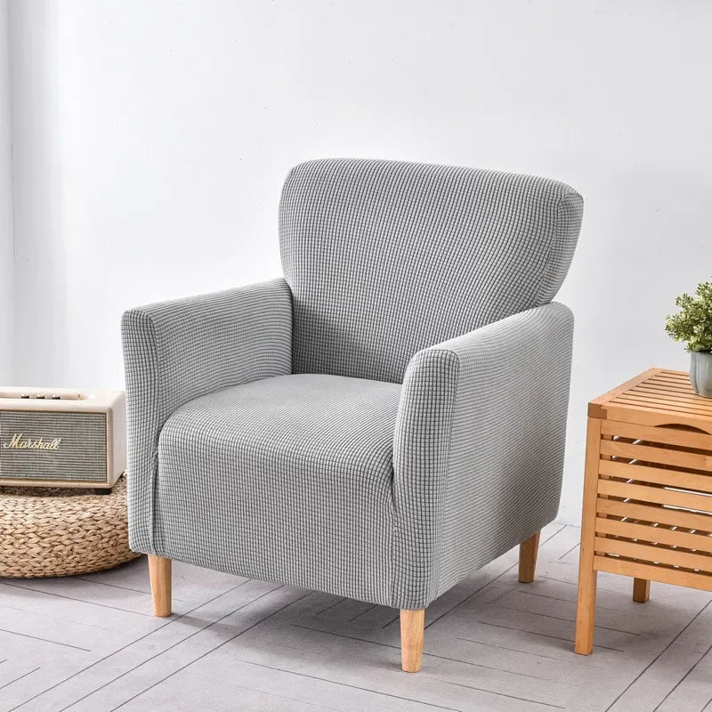 Afralia™ Fleece Thick Chair Cover Solid Color Stretch Sofa Slipcover