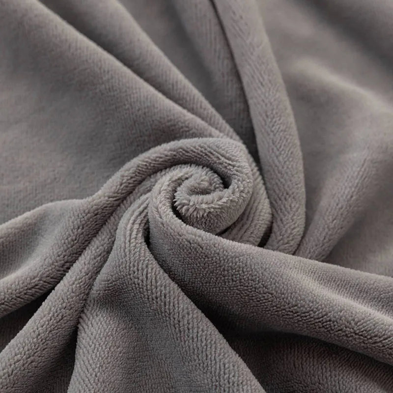 Afralia™ Tafu Velvet Fitted Sheet Coral Fleece Anti-Slip Bed Cover Grid Jacquard