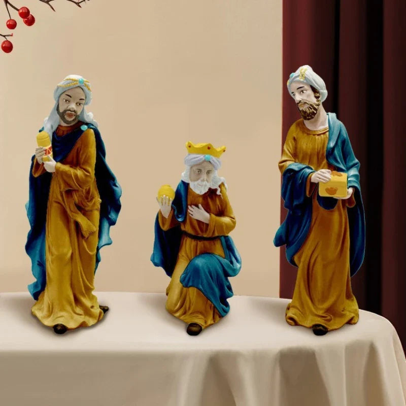 Afralia™ Holy Father Resin Sculpture Figure | Home Decor Christian Statue Figurine