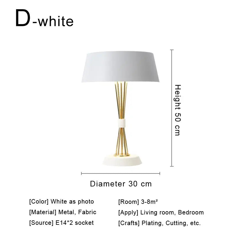 Afralia™ Nordic Fabric Table Lamp - Modern Home Desk Light Fixture