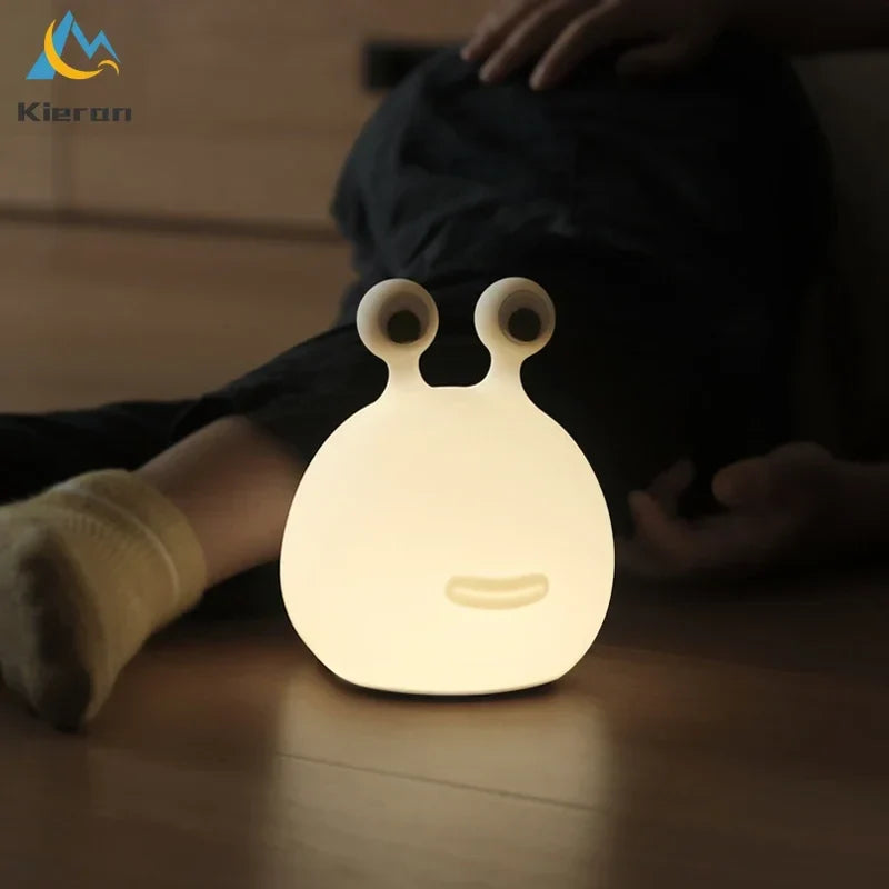 Afralia™ Cartoon Slug Night Light: Silicone LED Lamp for Bedroom, Baby Feeding, Room Decor