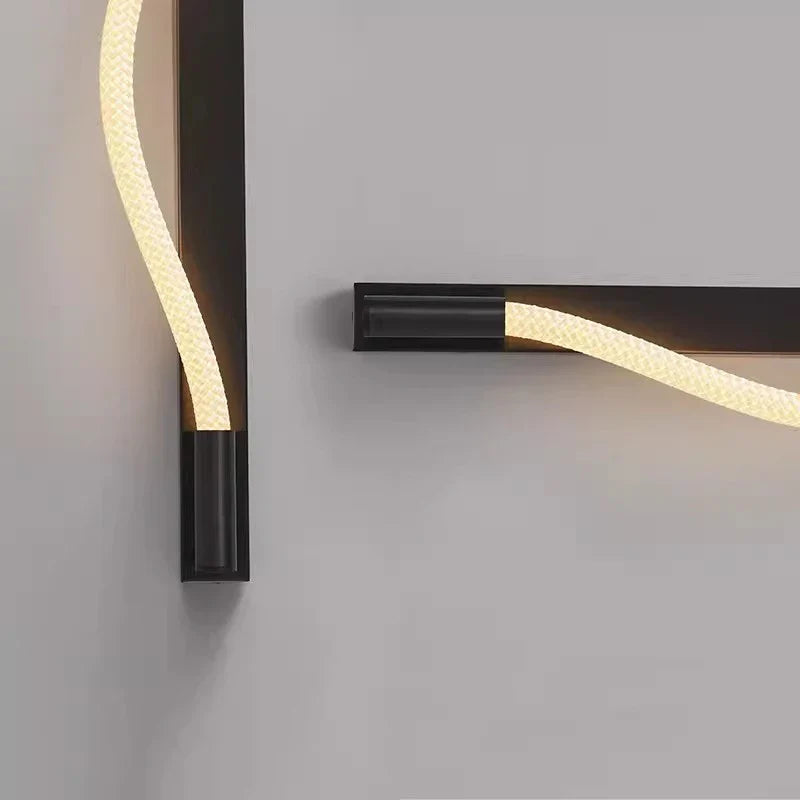 Afralia™ Nordic Minimalist Dynamic Rope Wall Lamp for Living Room & Aisle