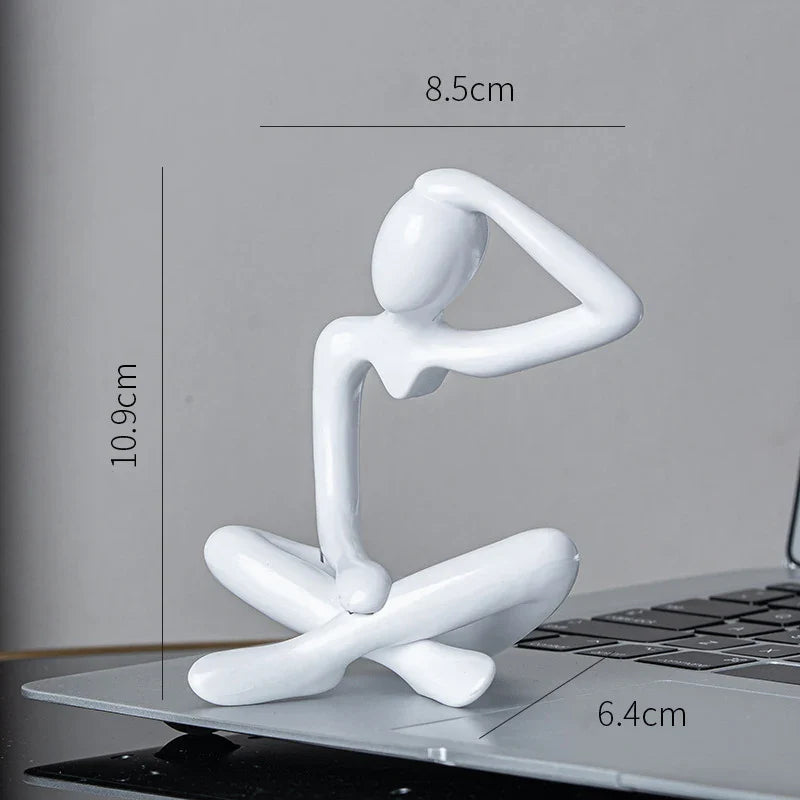 Afralia™ Abstract Figures Ornament Sculpture for Home Office Decor