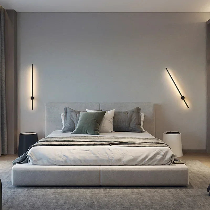 Afralia™ Modern Nordic LED Wall Lamp for Bedroom Aisle Decor Black Bathroom Sconce
