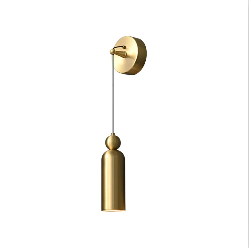 Afralia™ Solid Brass Copper Wall Lamp - LED Creative Luxury Design