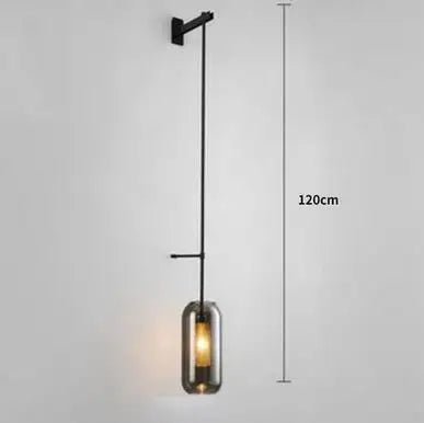 Afralia™ Gold Glass Wall Lamp: Post-modern E14 Industrial Sconce for Home Decor