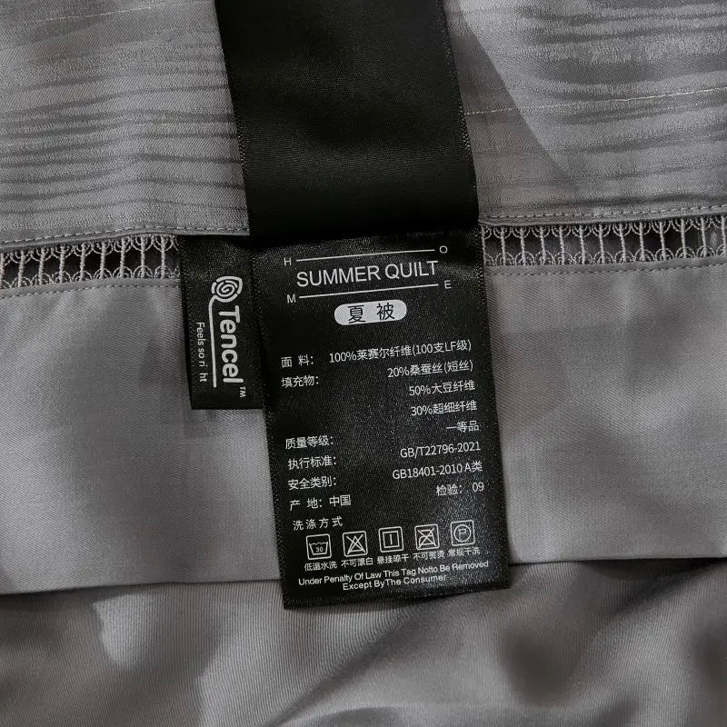 Afralia™ Eucalyptus Fiber Jacquard Summer Quilt Set with Soft Silky Comforter, Sheet, Pillowcases