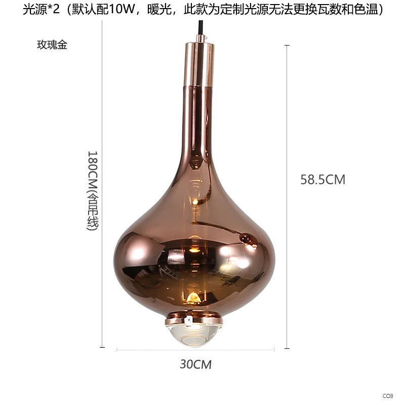 Afralia™ LED Glass Pendant Chandelier Ceiling Lamp - Italy Design