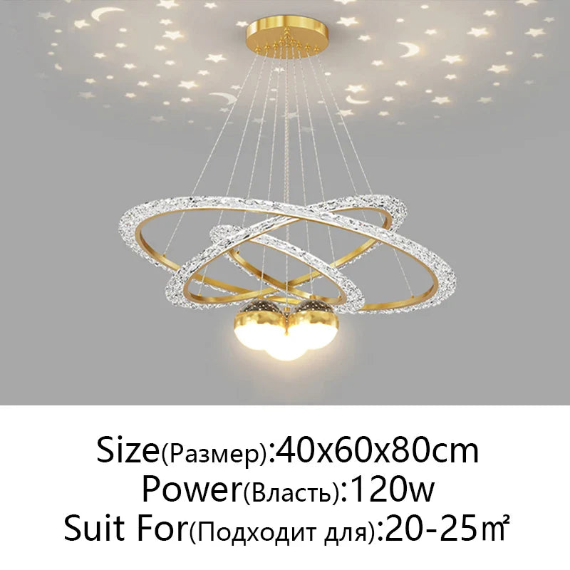 Afralia™ Nordic Gyptian LED Chandelier for Living Room Bedroom Dining Room
