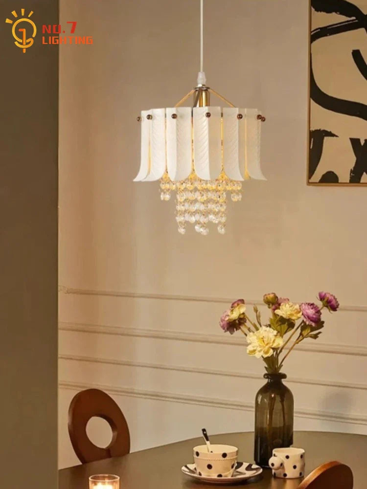 Afralia™ Crystal Pendant Lights LED E14 Modern Ceramic Luxury Atmosphere Amplify Your Space
