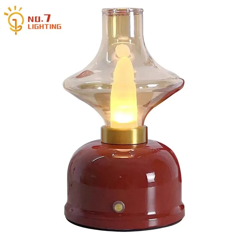 Afralia™ Touch Dimming Table Lamp Cream Wind Night Light for Bedroom and Study
