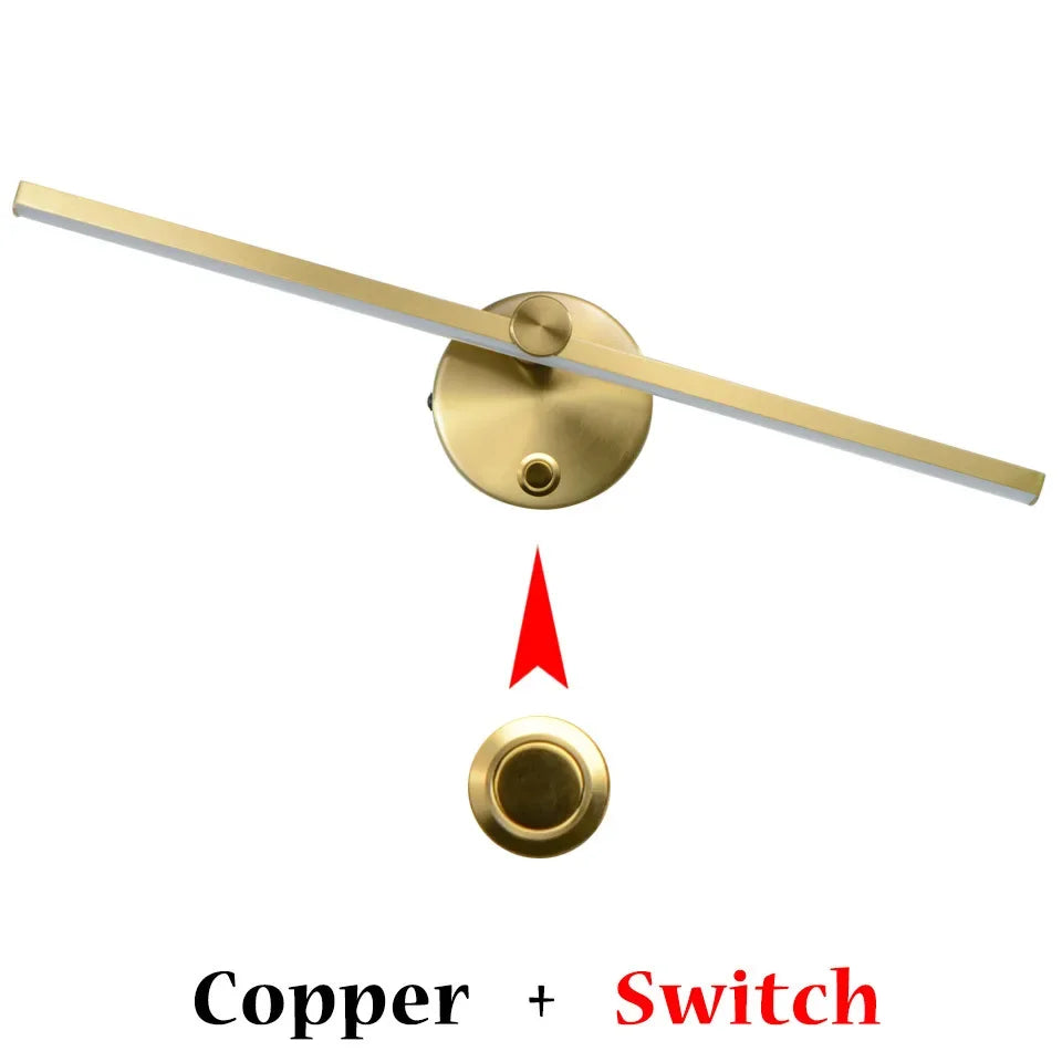 Afralia™ Linear LED Wall Lamp with Switch, 300° Rotation, 41CM, Nordic Minimalist Design