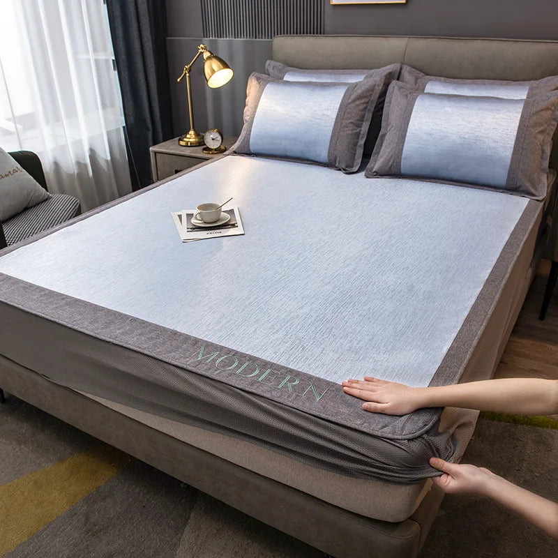 Afralia™ Silky Summer Bed Set - Luxury Cooling Mattress Covers & Pillowcases