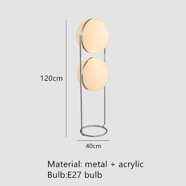 Afralia™ Silver Metal Floor Lamp - Modern Nordic Living Room Decor