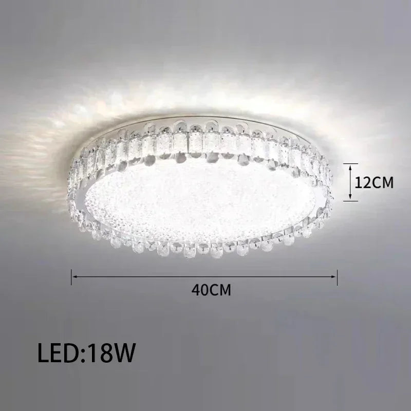 Afralia™ Crystal LED Ceiling Chandelier Rings for Home Decor & Living Room