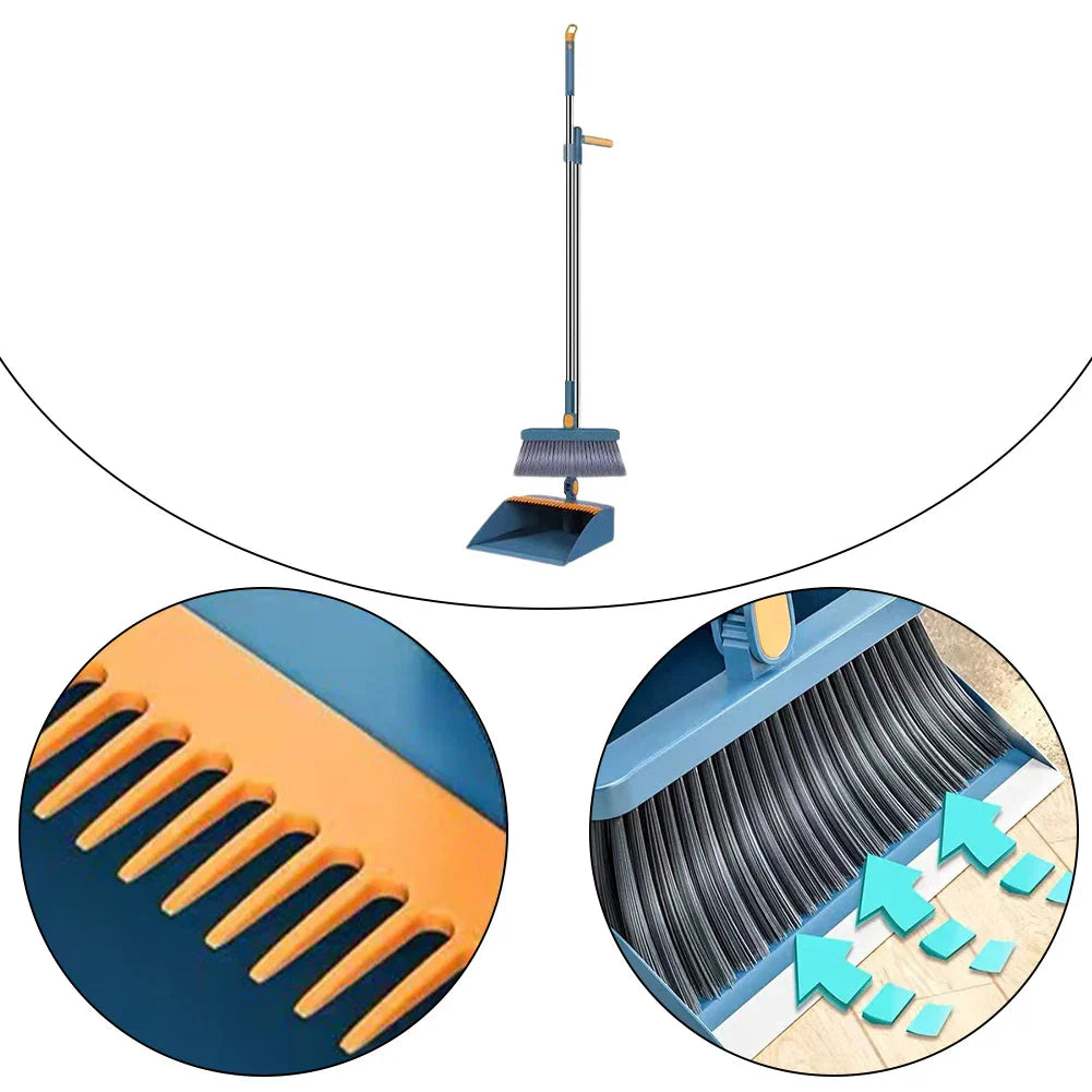 Afralia™ Household Broom Scoop Set: Folding Dustpan, Broom & Shovel, Water Wiper, Pet Hair Grabber