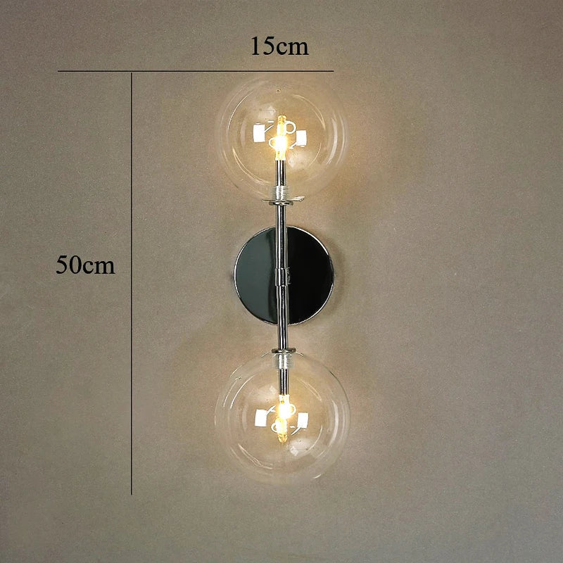 Afralia™ Bubble Glass Chandelier Pendant Light for Dining Room Villa Stair Lustre