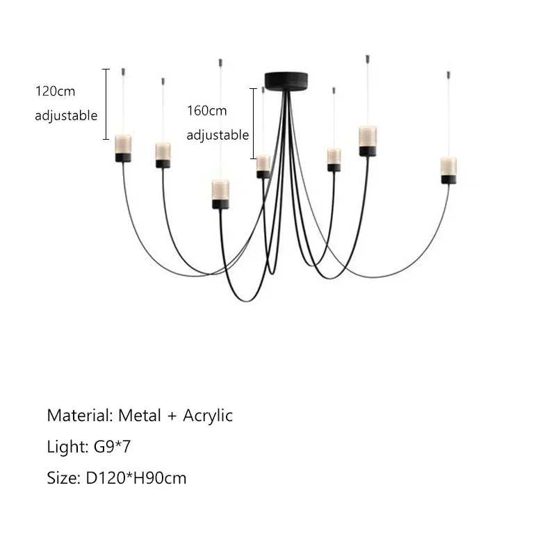 Afralia™ Nordic Gravity LED Chandelier for Modern Living Room, Lobby, Staircase & Dining Room