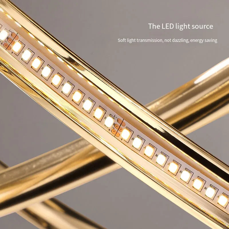 Afralia™ Geometric Line LED Chandelier for Modern Home Decor and Lighting