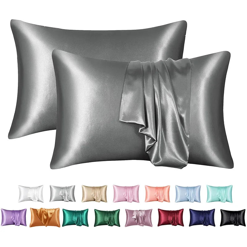 Afralia™ Silky Satin Pillowcase: Soft, Comfortable, High-End Solid King Queen Pillow Cover