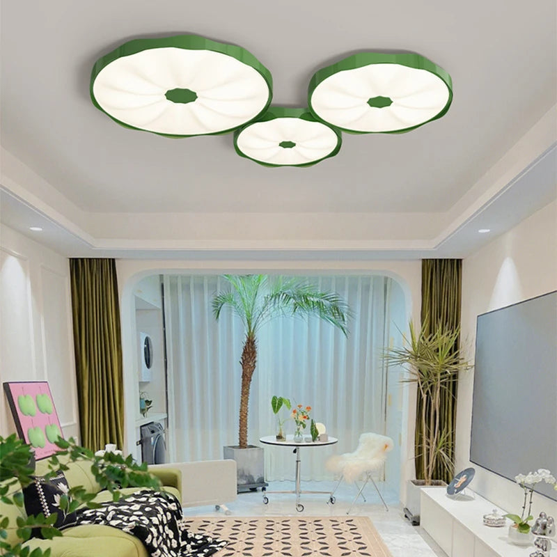 Afralia™ Nordic Creative LED Ceiling Lamps - Lotus Design