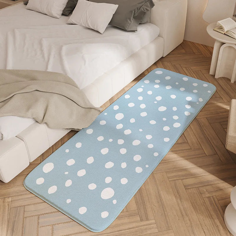 Afralia™ Cozy Faux Lamb Wool Bedside Rug for Bedroom Decor Anti-Slip Soft Living Room Carpet
