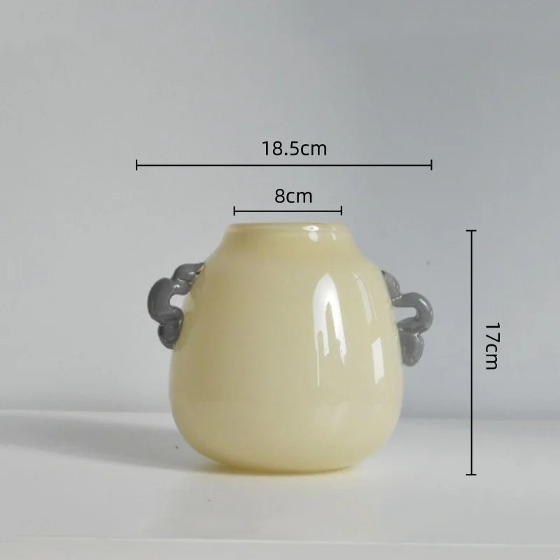 Afralia™ Glass Geometric Flower Vase Home Decor Art Bottle Floral Arrangement Accessory