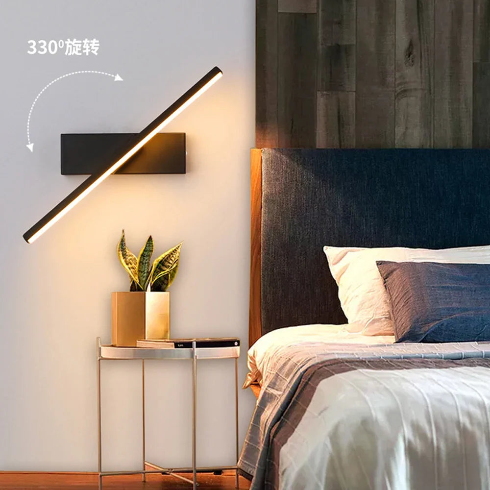 Afralia™ Rotatable LED Wall Light for Living Room Bedroom Sconce Lighting