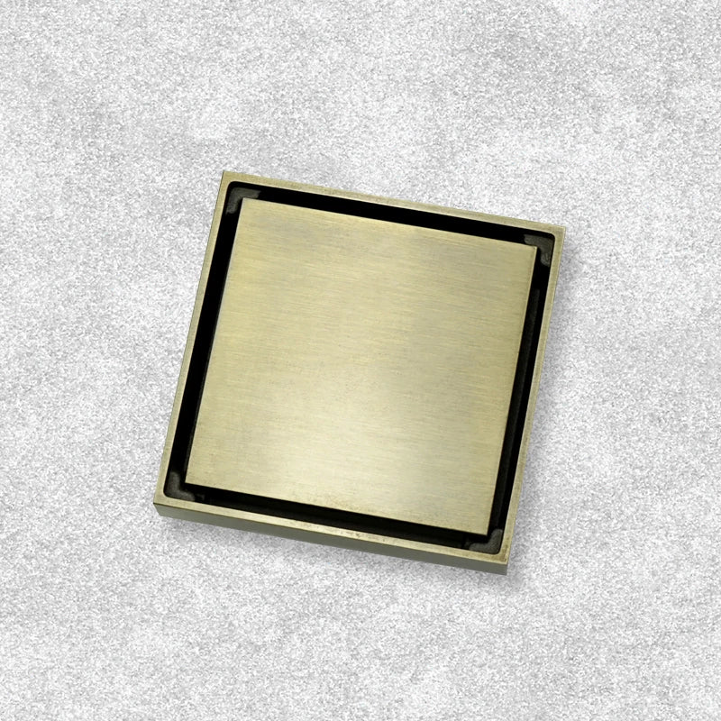 Afralia™ Square Tile Insert Shower Floor Drain, 10CMX10CM, Deodorant Grate for Bathroom Concealed Floor