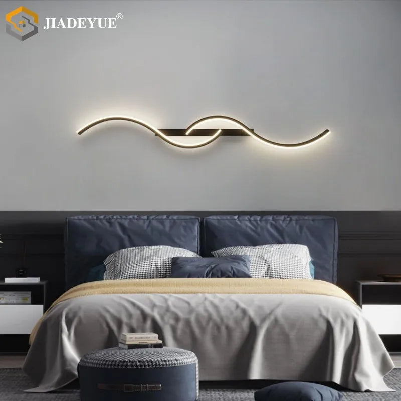 Afralia™ LED Line Wall Lamp for Living Room, Bedroom, Indoor Lighting