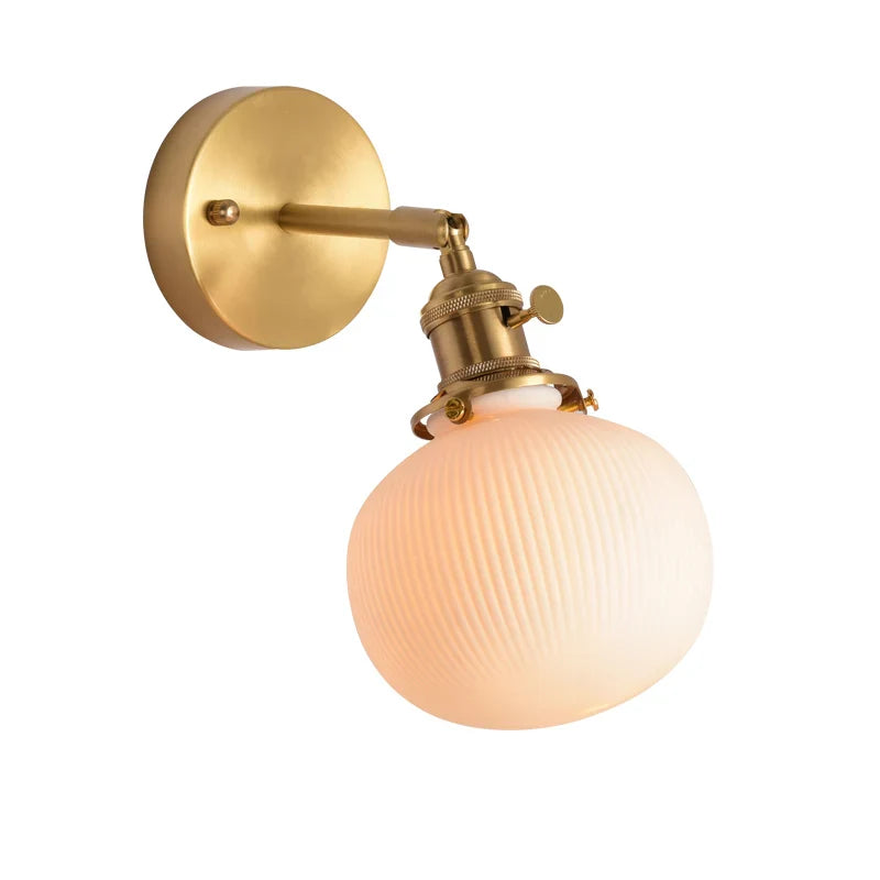Afralia™ White Ceramic LED Wall Lights for Home Lighting in Bedroom, Living Room, Bathroom