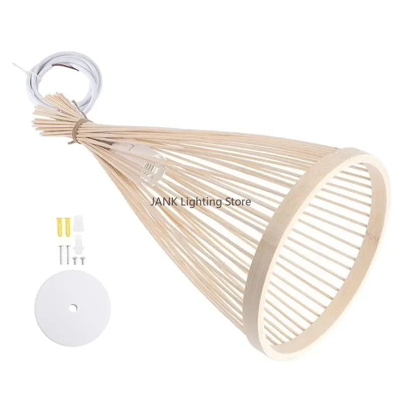 Afralia™ Rattan Bamboo Pendant Lamp: Handmade Indoor Decorative Lighting for Home, Hotel, Cafe