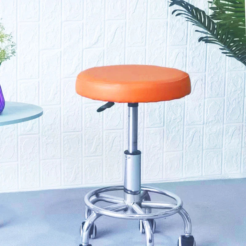 Afralia™ Waterproof Pu Stool Cover: Elastic Round Chair Case for Home Bar, Seat Protector