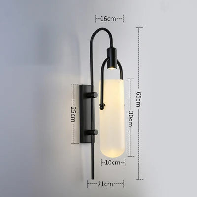 Afralia™ Glass Wall Sconce Light Fixture for Home Living Room Decor