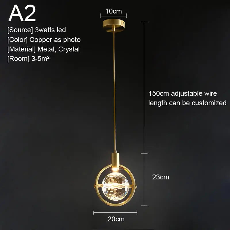 Afralia™ Crystal Pendant Lights Kitchen Fixture for Living Room, Dining Room, and Bedside