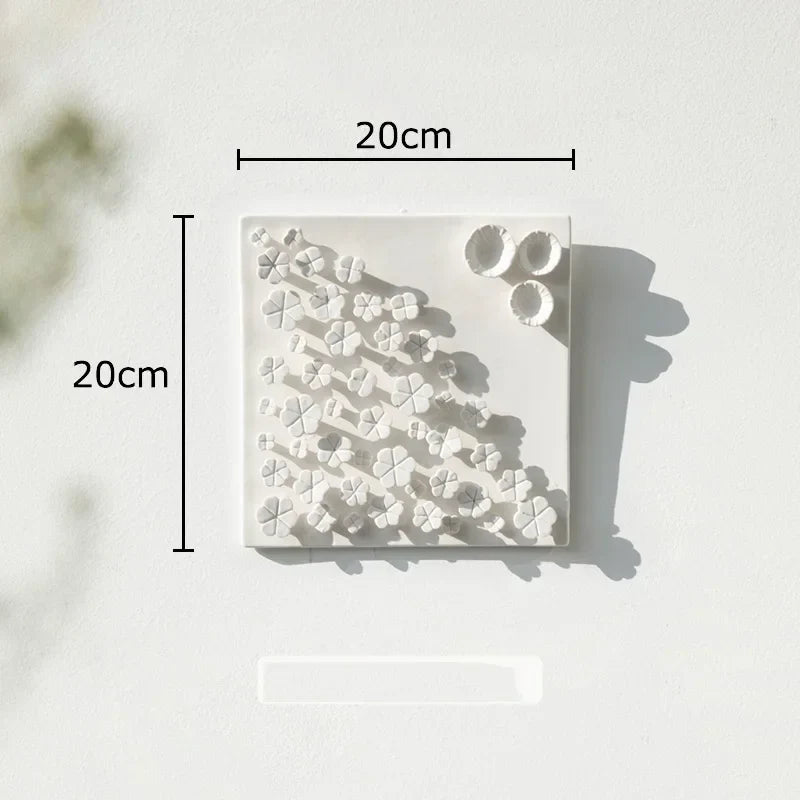 Afralia™ White Flower Wall Hanging: Artistic Living Room Decor & Floral Ornaments