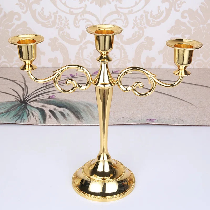 Afralia™ Retro 5-Arm Candelabra Candle Holder Stand for Wedding Candlestick