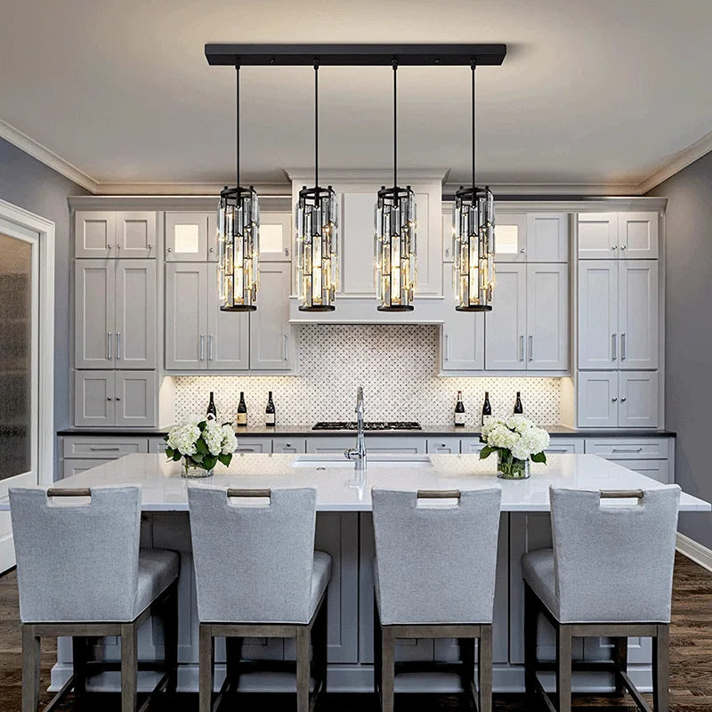 Afralia™ Mini Crystal Chandelier | Adjustable 3-Light Fixture for Dining Room & Bedroom