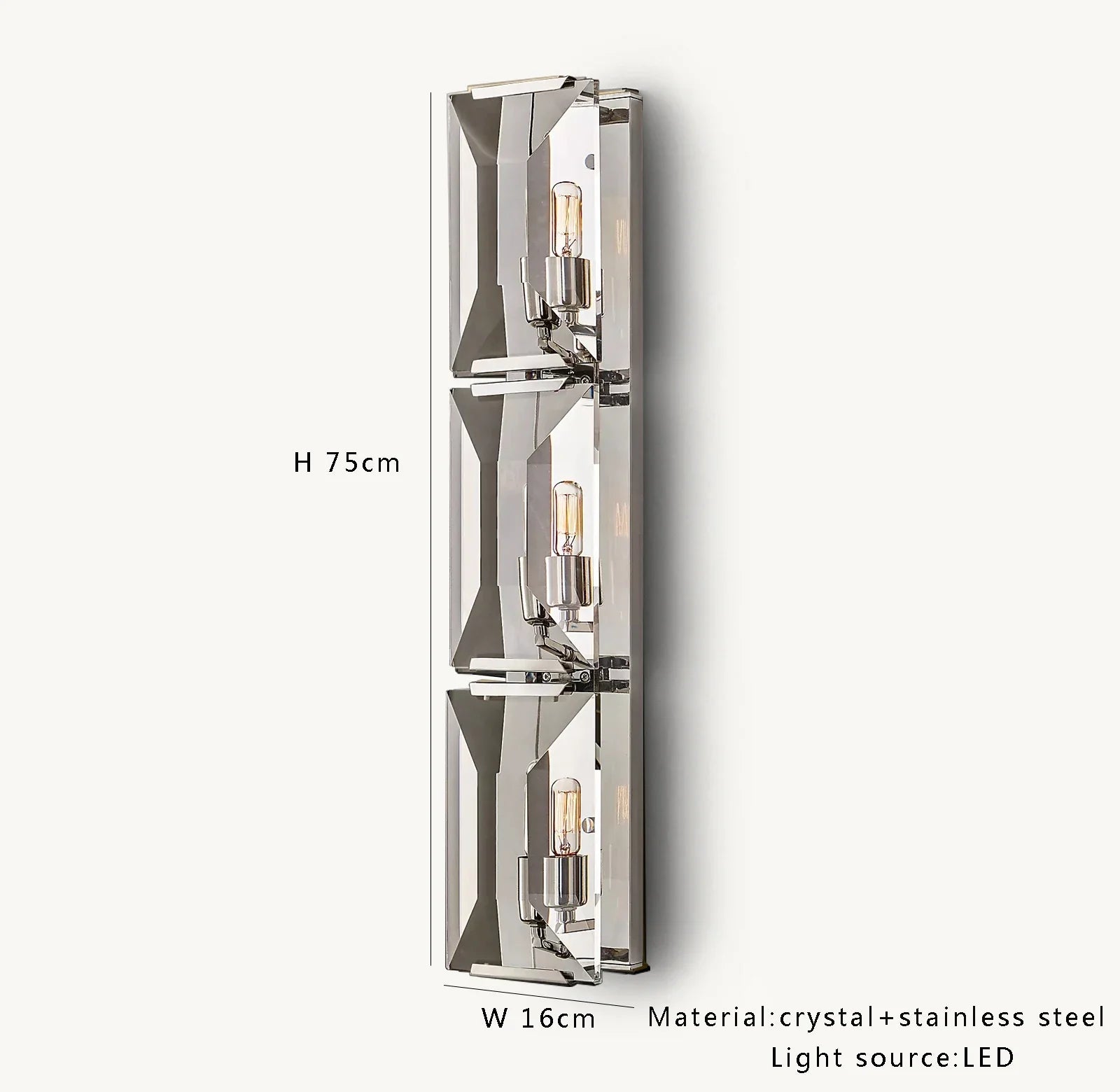 Afralia™ Chrome Crystal Wall Sconce LED Lamp Modern Luxury Home Decor Light